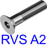 Verzonken kopschroef DIN 7991 RVS A2