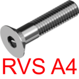 Verzonken kopschroef DIN 7991 RVS A4