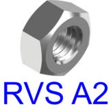 Zeskantmoer DIN 934 RVS A2