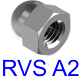 Dopmoer DIN 1587 RVS A2