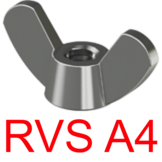 Vleugelmoer DIN 315 RVS A4