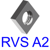 Vierkantmoer plat DIN 562 RVS A2