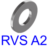Vlakke sluitring DIN 125 RVS A2
