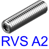 Stelschroef met platte punt DIN 913 RVS A2