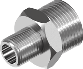 RVS dubbele verloopnippel 1.1/4&quot;x1&quot;