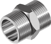 RVS dubbelnippel 1.1/4&quot;