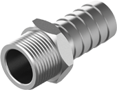 RVS slangnippel buitendraad 38 mmx1.1/2&quot;