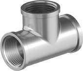 RVS t-stuk 1.1/2&quot;