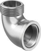 RVS bocht 90&#039; binnen-buiten 1.1/4&quot;