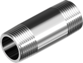 RVS pijpnippel 3/8&quot;x40mm