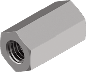 RVS zeskant verbindingsmoer A2 M5