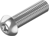 RVS laagbolkopschroef met binnenzeskant A2 M12X20mm