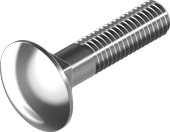 RVS slotbout A2 gedeeltelijk schroefdraad M5x45 mm