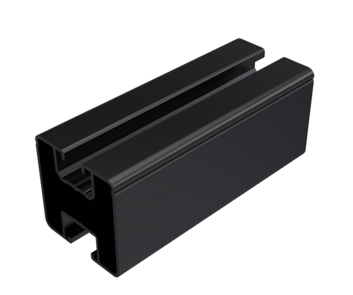 Montageprofiel aluminium 40x40x1200 zwart