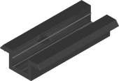 Aluminium zwart middenklem