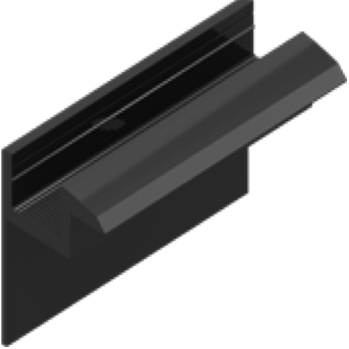 Aluminium zwart eindklem 40 mm