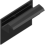 Aluminium zwart eindklem 30 mm